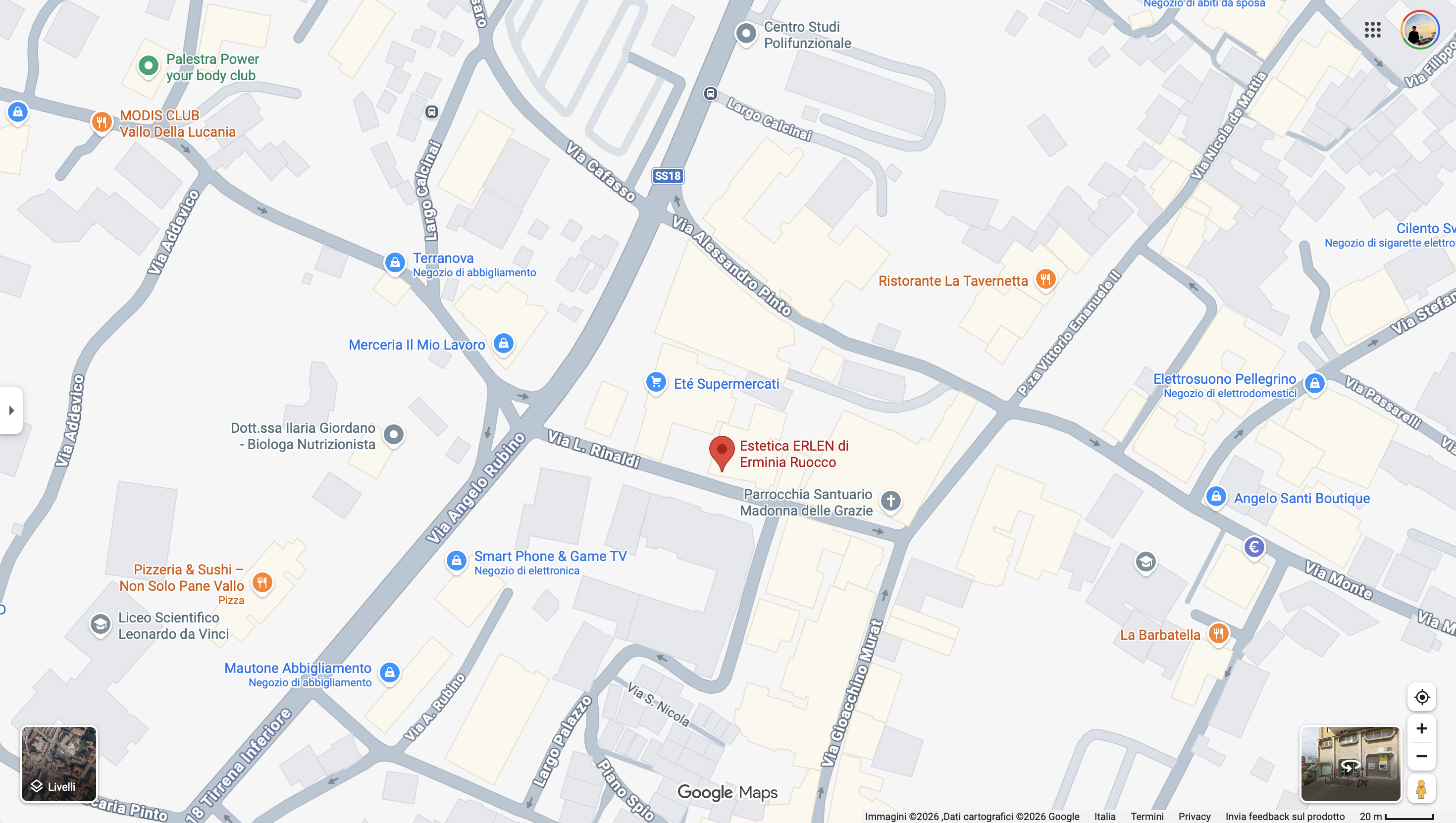 Mappa Studio Estetico Erlen a Vallo della Lucania